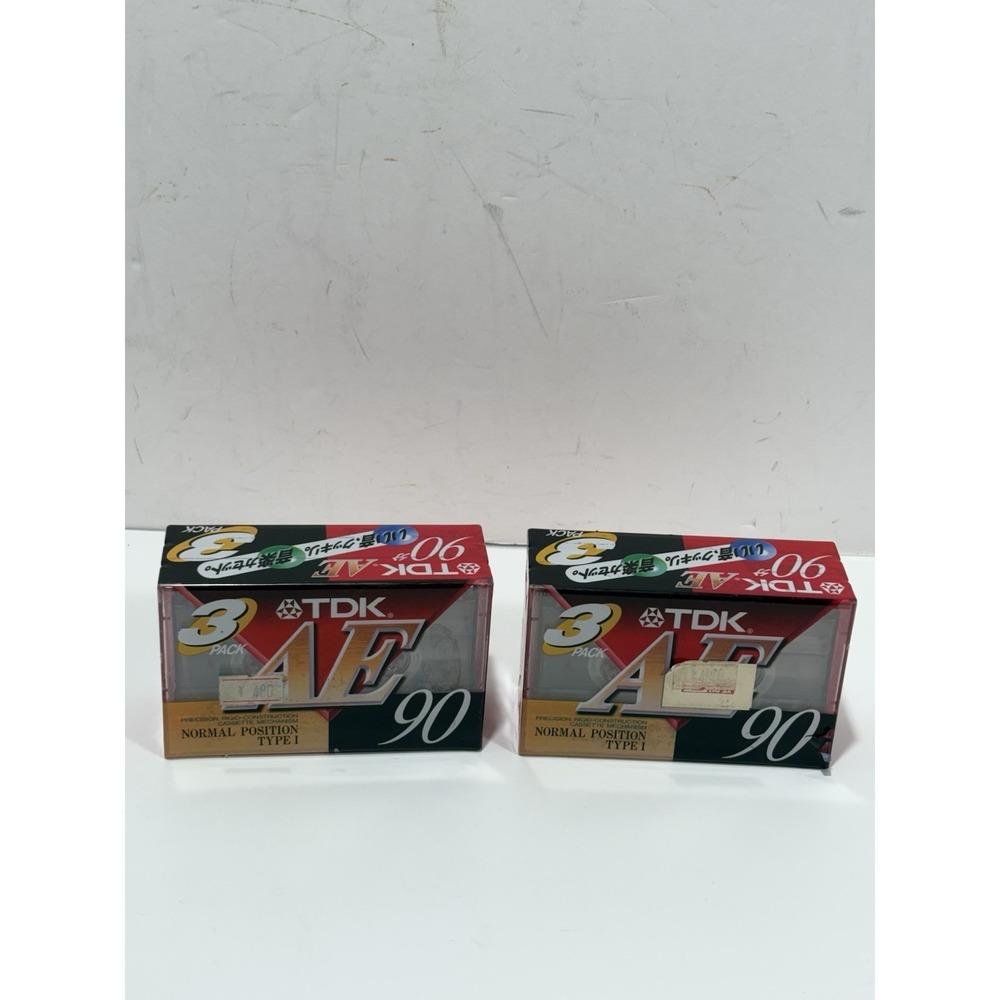 6 TDK AE 90 Blank Audio Cassette Tape Type I Normal‎ Position 2 Pk Of 3/ea JAPAN